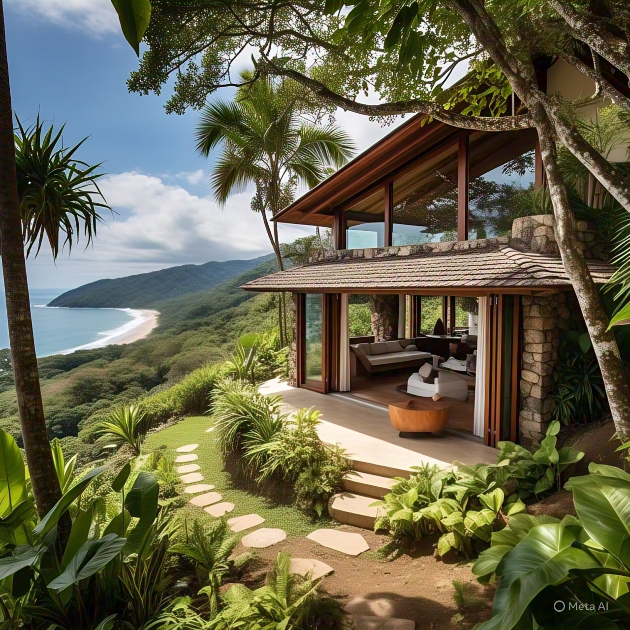 Casa en armonía con el ambiente con vista al mar y montaña Costa Rica